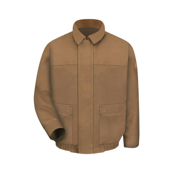 Brown Duck Lined Bomber Jacket - EXCEL FRÂ® ComforTouchÂ® - Long Sizes