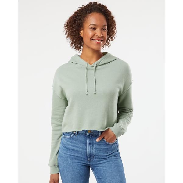 Womenâ€™s Lightweight Crop Hooded Sweatshirt