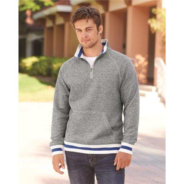 Peppered Fleece Quarter-Zip Sweatshirt