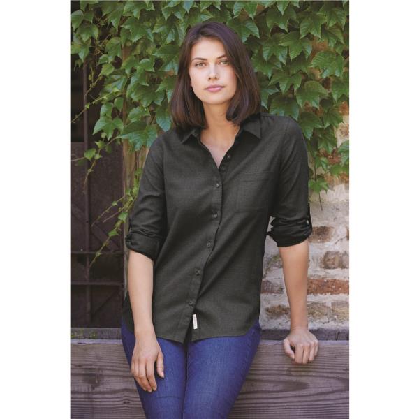 Womenâ€™s Vintage Brushed Flannel Solid Shirt