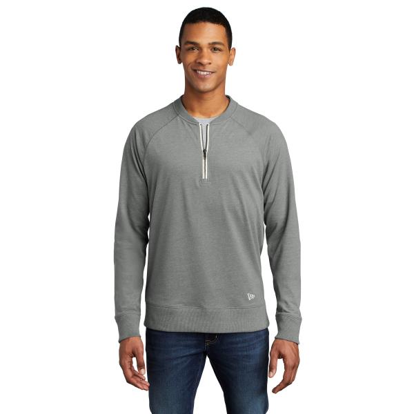 Sueded Cotton Blend 1/4-Zip Pullover