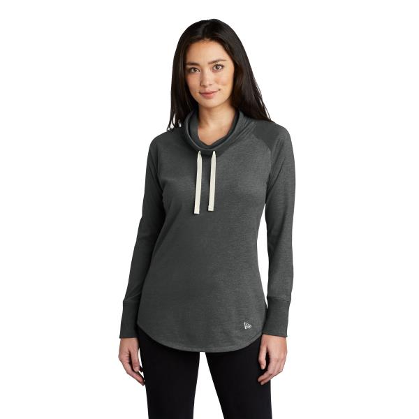 Ladies Sueded Cotton Blend Cowl Tee