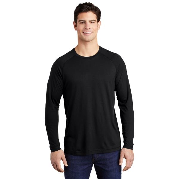 PosiCharge  Long Sleeve Tri-Blend Wicking Raglan Tee