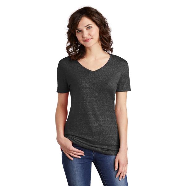 JERZEES  Ladies Snow Heather Jersey V-Neck T-Shirt