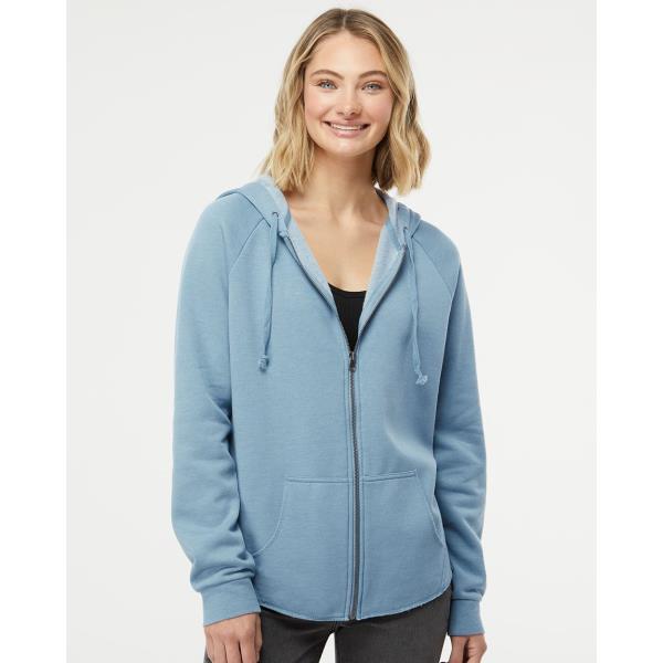 Women's California Wave Wash Full-Zip Hooded Sweatshirt