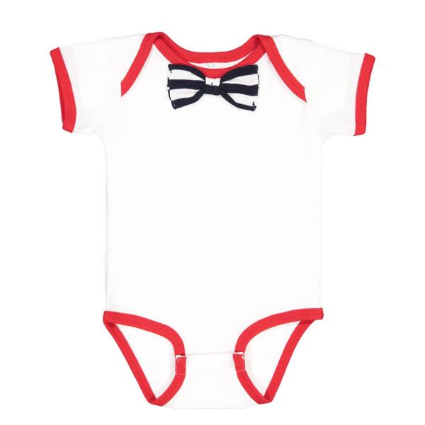 Baby Rib Infant Bow Tie Bodysuit