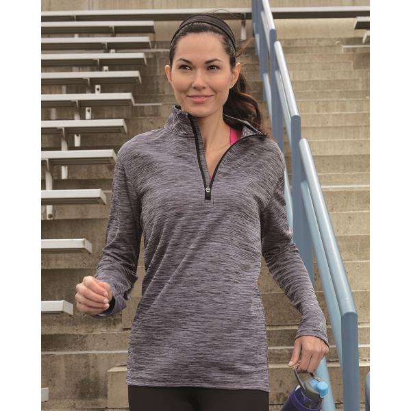 Women's Striated Quarter-Zip Pullover