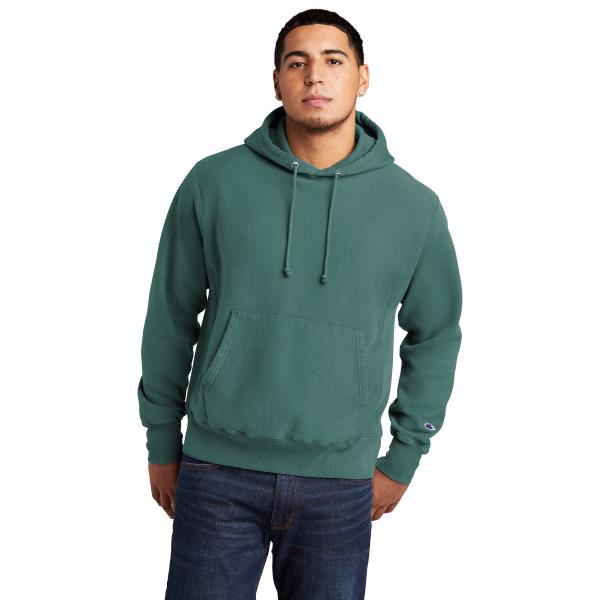 Reverse Weave  Garment-Dyed Hooded Sweatshirt