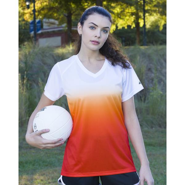 Women's V-Neck Ombre T-Shirt