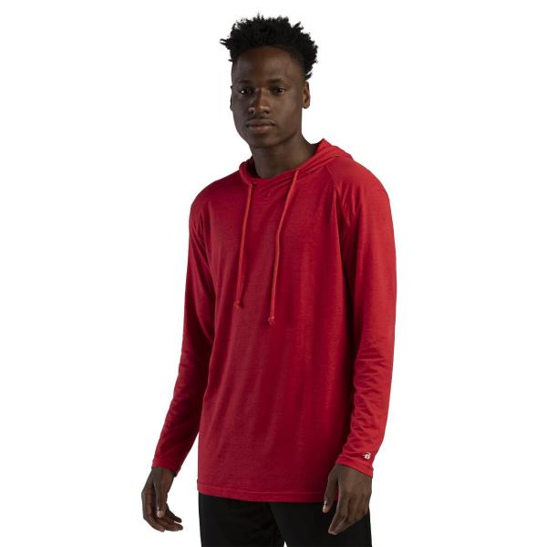 Tri-Blend Surplice Hooded Long Sleeve T-Shirt