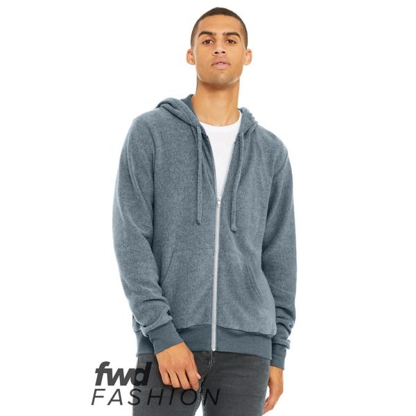 FWD Fashion Unisex Sueded Fleece Full-Zip Hoodie