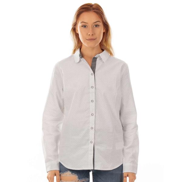 Women's Peached Poplin Long Sleeve Shirt