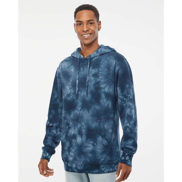 Unisex Midweight Tie-Dyed Hooded Sweatshirt