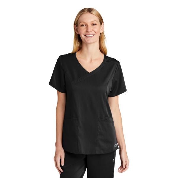 WonderWink Women's Premiere Flex Mock Wrap Top