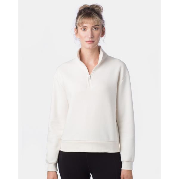 Women's Eco-Cozy Fleece Mock Neck Quarter-Zip Sweatshirt