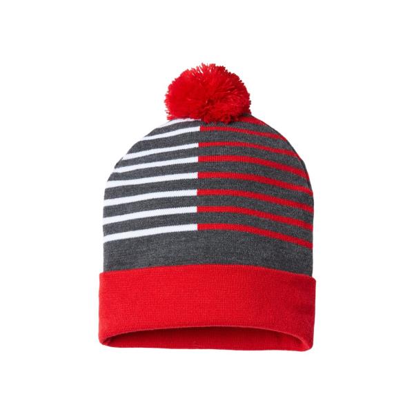 USA-Made Half Color Beanie