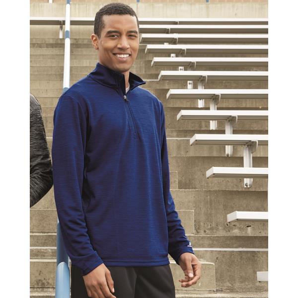 Striated Quarter-Zip Pullover