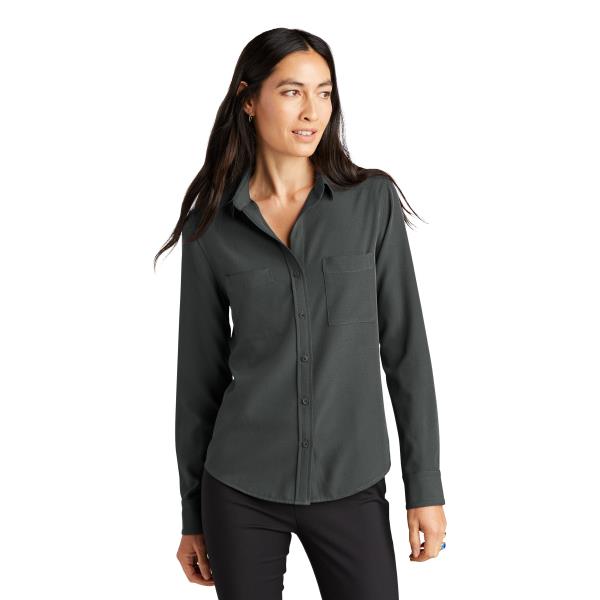 Women's Stretch Crepe Long Sleeve Camp