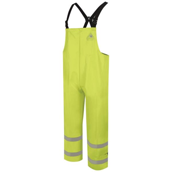 Hi-Visibility Flame-Resitant Rain Bib Overall - 13 oz.