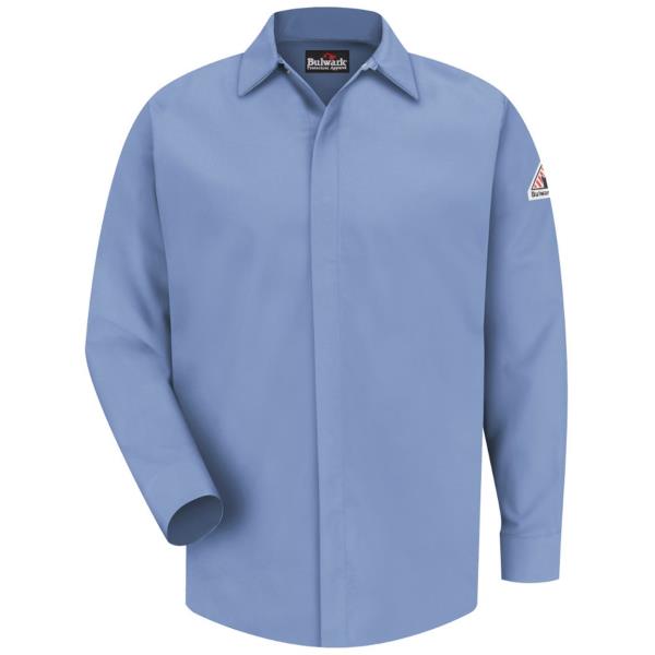 Concealed-Gripper Pocketless Long Sleeve Shirt - CoolTouchÂ® 2 - Long Sizes