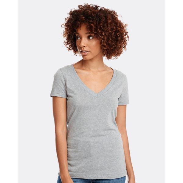 Womenâ€™s CVC Short Sleeve Deep V