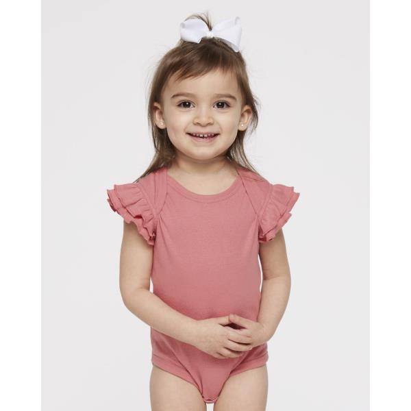 Infant Flutter Sleeve Baby Rib Bodysuit