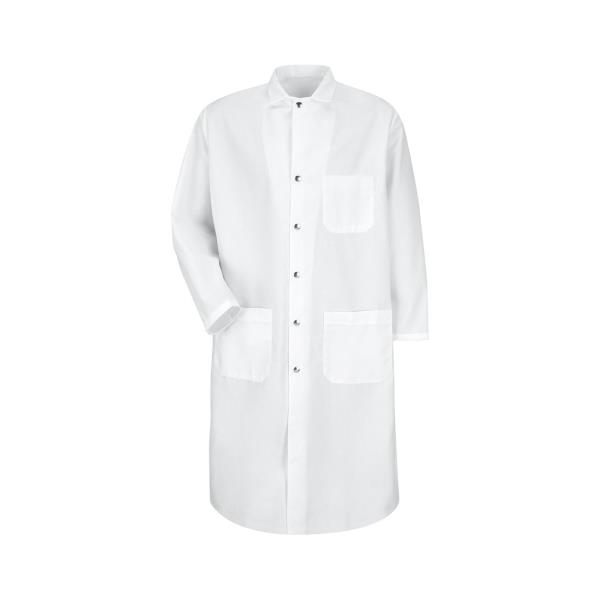 Snap-Front Spun Polyester Butcher Coat