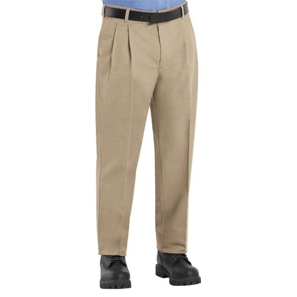 Pleated Twill Slacks - Odd & Extended Sizes