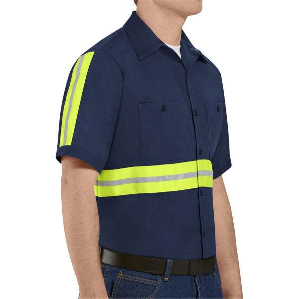 Enhanced Visibility Short Sleeve Cotton Work Shirt