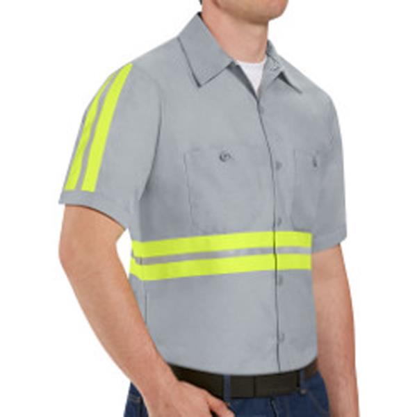 Enhanced Visibility Industrial Work Shirt Long Sizes