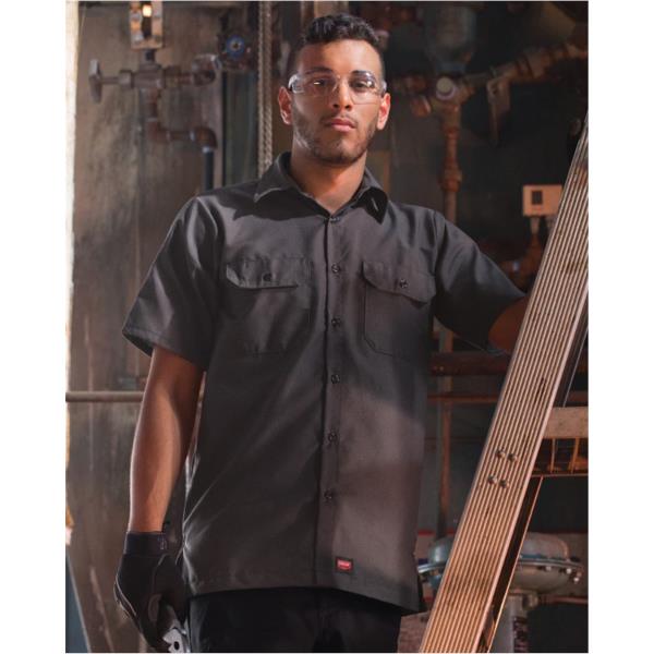 Ripstop Short Sleeve Work Shirt Long Sizes