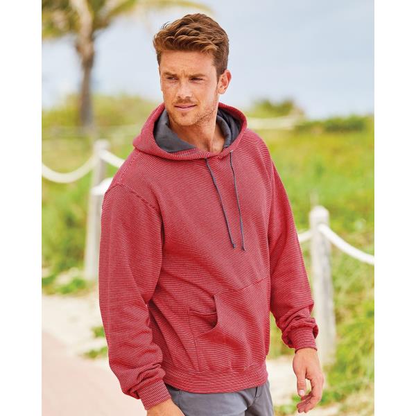 SofspunÂ® Microstripe Hooded Pullover Sweatshirt