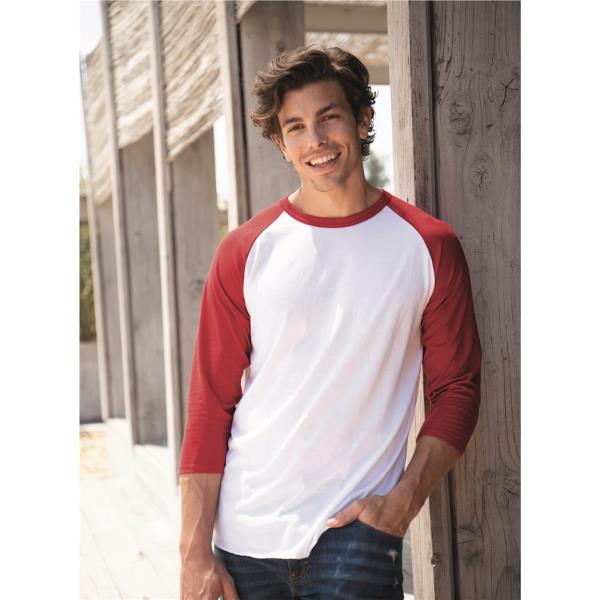 Premium Blend Ringspun Three-Quarter Sleeve Raglan Baseball T-Shirt