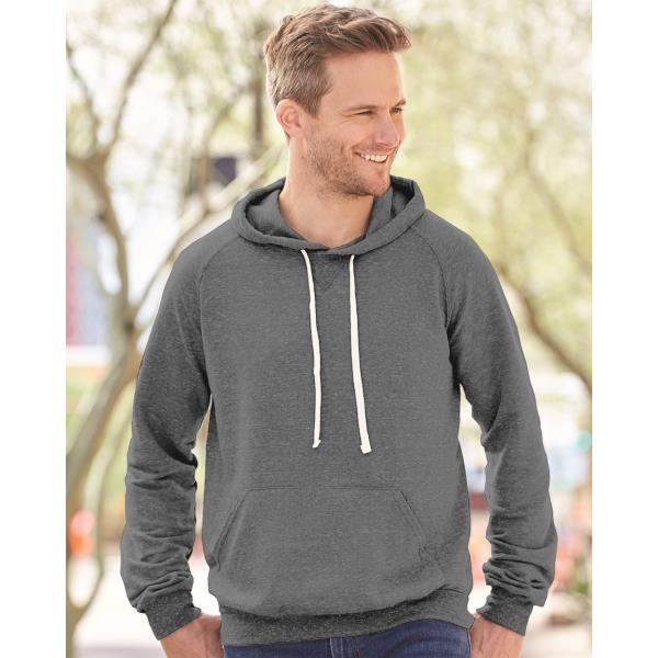 Snow Heather French Terry Raglan Hooded Sweatshirt